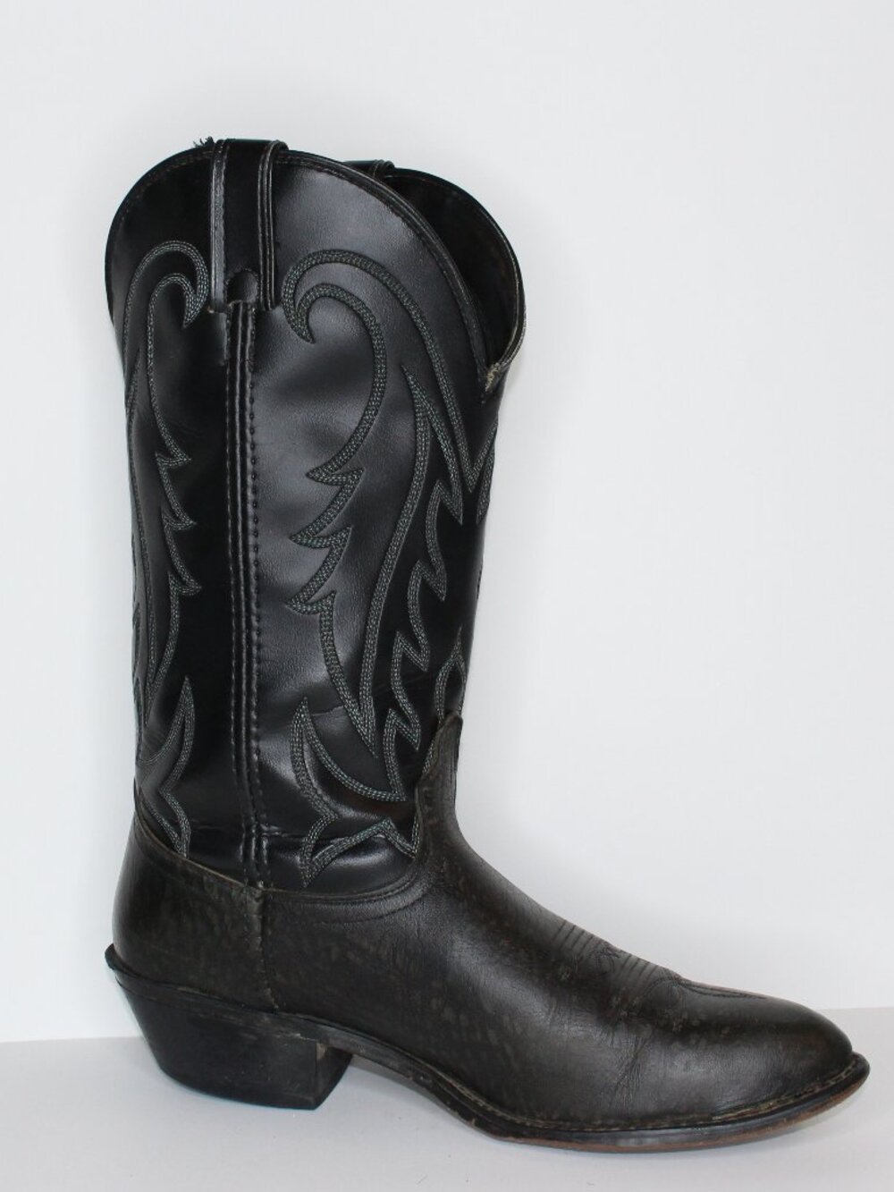 Laredo Black Leather Cowboy Boots (US 9.5 EE) - Picture 7 of 12